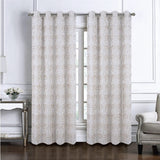 RT Designers Collection 100% Polyester 140 GSM Luca Jacquard Grommet Curtain Panel 54" x 84" Taupe