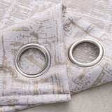 RT Designers Collection 100% Polyester 140 GSM Luca Jacquard Grommet Curtain Panel 54" x 84" Taupe