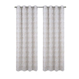 RT Designers Collection 100% Polyester 140 GSM Luca Jacquard Grommet Curtain Panel 54" x 84" Taupe