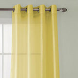 RT Designers Collection Nancy Faux Silk Grommet Curtain Panel 54" x 84" Neon Yellow