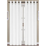 Nancy Faux Silk 54 x 84 in. Grommet Top Curtain Panel White