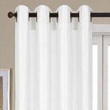 Nancy Faux Silk 54 x 84 in. Grommet Top Curtain Panel White