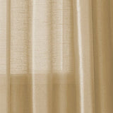 RT Designers Collection 100% Polyester 82 GSM Faux Silk Nikki Rod Pocket Curtain Panel 54" x 84" Beige