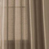 RT Designers Collection 100% Polyester 82 GSM Faux Silk Nikki Rod Pocket Curtain Panel Taupe