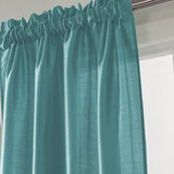 RT Designers Fau x Silk Nikki Rod Pocket Window Curtain Panel 54 x 84 Teal