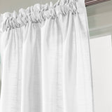 RT Designers Collection 100% Polyester 82 GSM Faux Silk Nikki Rod Pocket Curtain Panel White
