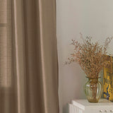 RT Designers Collection 100% Polyester 82 GSM Faux Silk Nikki Rod Pocket Curtain Panel White