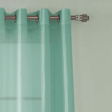 RT Designer Collection Nancy Grommet Luxurious Modern Design Curtain Panel 54" x 95" Aqua