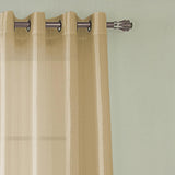 RT Designer Collection Nancy Grommet Luxurious Modern Design Curtain Panel 54" x 95" Beige