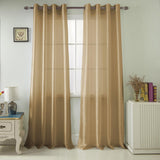 RT Designer Collection Nancy Grommet Luxurious Modern Design Curtain Panel 54" x 95" Gold