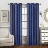 RT Designer Collection Nancy Grommet Luxurious Modern Design Curtain Panel 54" x 95" Navy Blue