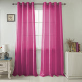 RT Designer Collection Nancy Grommet Luxurious Modern Design Curtain Panel 54" x 95" Neon Pink