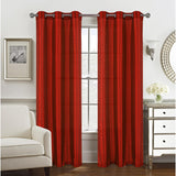 RT Designer Collection Nancy Grommet Luxurious Modern Design Curtain Panel 54" x 95" Red