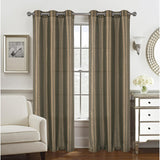 RT Designer Collection Nancy Grommet Luxurious Modern Design Curtain Panel 54" x 95" Taupe