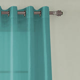 RT Designer Collection Nancy Grommet Luxurious Modern Design Curtain Panel 54" x 95" Teal