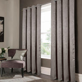 Oliva Gray Nora Embossed Blackout Grommet Panel - 52x90