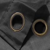 Nancy 2-Piece Grommet Panel 38" x 84" Black by Rt Designers Collection