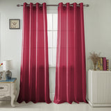 Nancy 2-Piece Grommet Premium Quality Panel 38" x 84" Burgundy by Rt Designers Collection