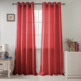 Nancy 2-Piece Grommet Premium Quality Panel 38" x 84" Red by Rt Designers Collection