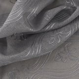 RT Designers Collection Pearl Emb Metallic Doily Rod Pocket Room Darkening Window Curtain Panel for Bedroom Charcoal