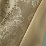 RT Designers Collection Rosalie Floral Damask Jacquard Curtain Panel with Valance 54" x 84" Taupe