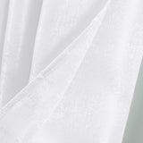 RT Designers Collection Roxy Two Tone Jacquard Curtain Panel Pair 36" x 84" White