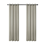 RT Designers Collection 100% Polyester 250 GSM Riley 100% Blackout Grommet Panel Grey