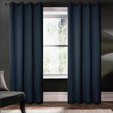 RT Designers Collection 100% Polyester 250 GSM Riley 100% Blackout Grommet Panel Navy Blue
