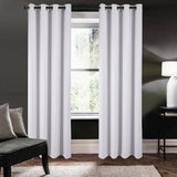 RT Designers Collection 100% Polyester 250 GSM Riley 100% Blackout Grommet Panel 54" x 45" White