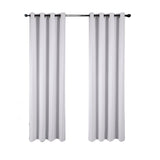 RT Designers Collection 100% Polyester 250 GSM Riley 100% Blackout Grommet Panel 54" x 45" White