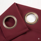 RT Designers Collection 100% Polyester 250 GSM Riley 100% Blackout Grommet Panel Burgundy