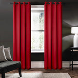 RT Designers Collection 100% Polyester 250 GSM Riley 100% Blackout Grommet Panel Red