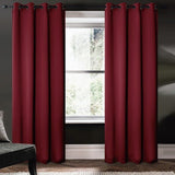 RT Designers Collection 100% Polyester 250 GSM Riley 100% Blackout Grommet Panel Burgundy