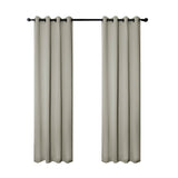 RT Designers Collection 100% Polyester 250 GSM Riley 100% Blackout Grommet Panel Grey