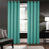 RT Designers Collection 100% Polyester 250 GSM Riley 100% Blackout Grommet Panel 54" x 105" Teal