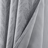 RT Designers Collection 100% Polyester 270 GSM Reba Luxury Jacquard Blackout Grommet Curtain Panel 54" x 90" Grey