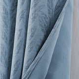 RT Designers Collection 100% polyester Reba Luxury Jacquard Blackout Grommet Curtain Panel 54" x 90" Wedgewood