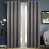 RT Designers Sofia Printed Blackout Grommet Panel - Charcoal