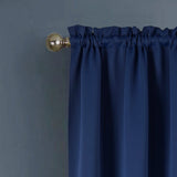 RT Designers Collection 100% Polyester Twilight Blackout Rod Pocket Curtain Panel Navy