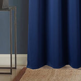 RT Designers Collection 100% Polyester Twilight Blackout Rod Pocket Curtain Panel Navy