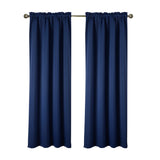 RT Designers Collection 100% Polyester Twilight Blackout Rod Pocket Curtain Panel Navy