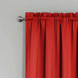 RT Designers Collection 100% Polyester Twilight Blackout Rod Pocket Curtain Panel Red