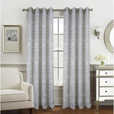 Olivia Gray Tropez Two Tone Jacquard Single Grommet Curtain Panel Pair - 54x84", Sage