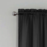 RT Designers Collection 100% Polyester Twilight Blackout Rod Pocket Curtain Panel 54" x 84" Black
