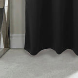 RT Designers Collection 100% Polyester Twilight Blackout Rod Pocket Curtain Panel 54" x 84" Black