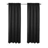RT Designers Collection 100% Polyester Twilight Blackout Rod Pocket Curtain Panel 54" x 84" Black