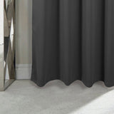 RT Designers Collection 100% Polyester Twilight Blackout Rod Pocket Curtain Panel Charcoal