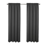 RT Designers Collection 100% Polyester Twilight Blackout Rod Pocket Curtain Panel Charcoal