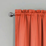 RT Designers Collection 100% Polyester Twilight Blackout Rod Pocket Curtain Panel 54" x 84" Coral