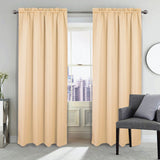 RT Designers Collection 100% Polyester Twilight Blackout Rod Pocket Curtain Panel 54" x 84" Ivory